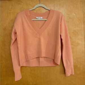 INTERMIX size P coral cashmere sweater